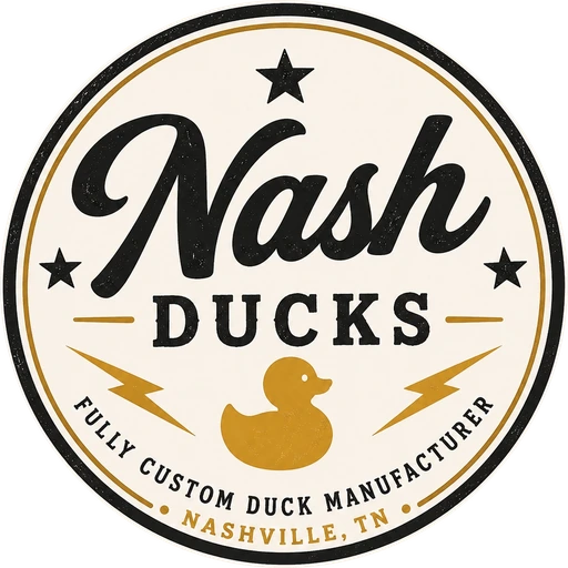 Nash Ducks badge — fully custom duck manufacturer, Nashville, TN